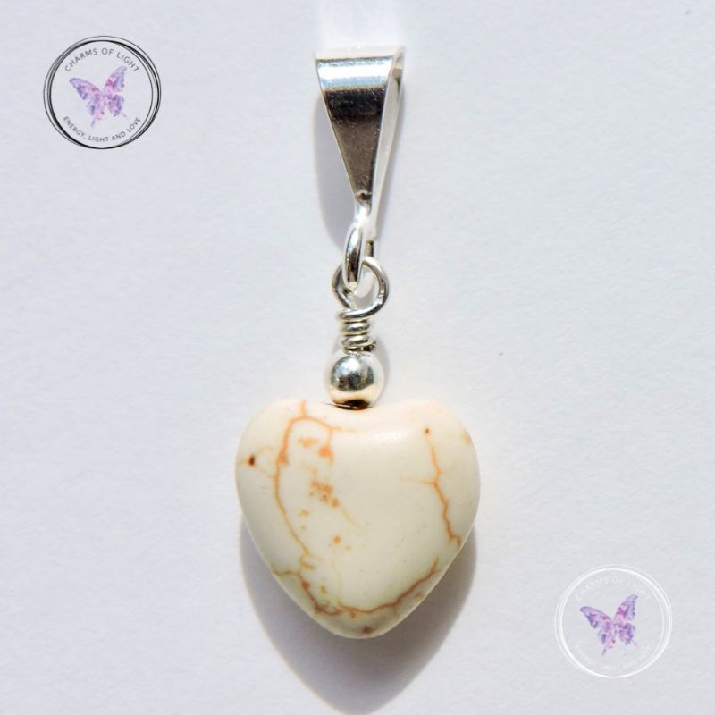 Howlite Heart Pendant